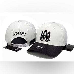 AMIRI Black and White Logo Cap